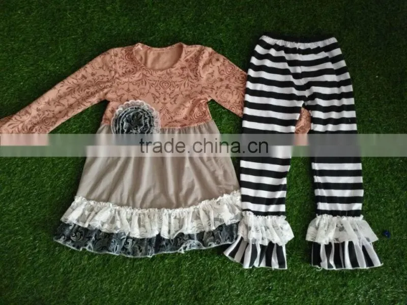 autumn sets girls long sleeve orange dress pumpkin mouse outfits Halloween baby clothes
