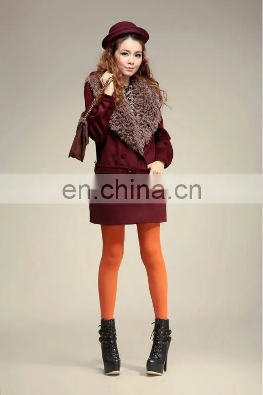 Paris vintage women's fur collar coats