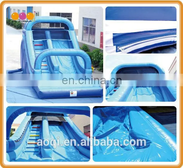 AOQI products water slide for pool inflatable with free EN14960 certificate