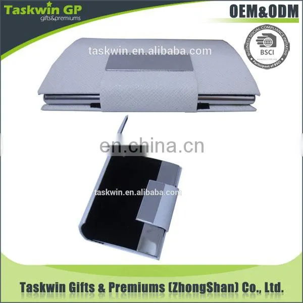 China wholesale customized brand logo leather case for business card