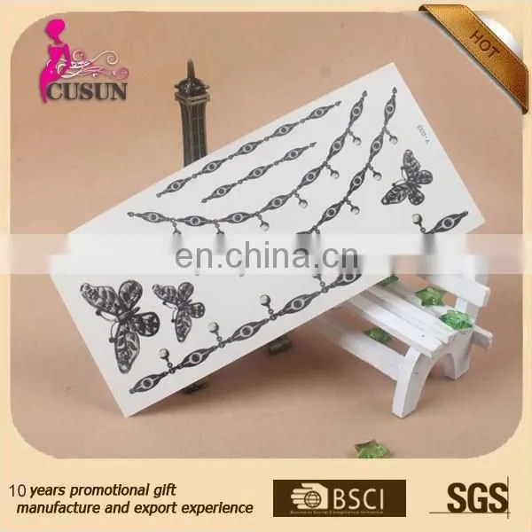 Custom body jewelry temporary tattoo