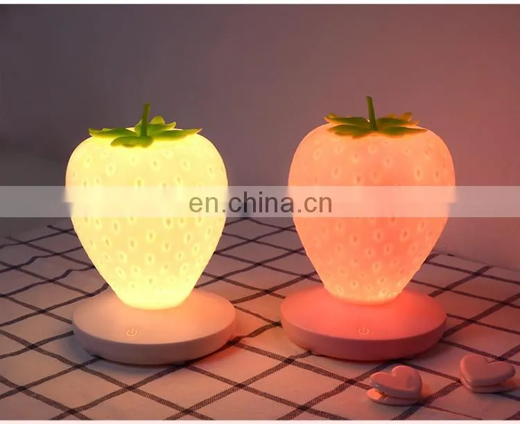 Colorful touch sensor led bedside lamps soft silicone soft baby night light for kids
