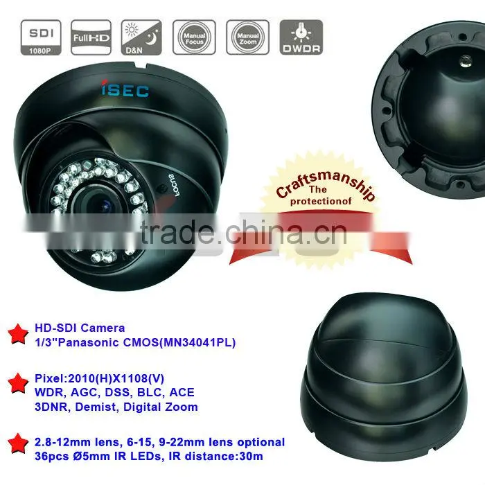 1/3" Panasonic 2.8-12mm 1080P Hd Sdi Megapixel Cctv Camera IC-LDMW30-ASD