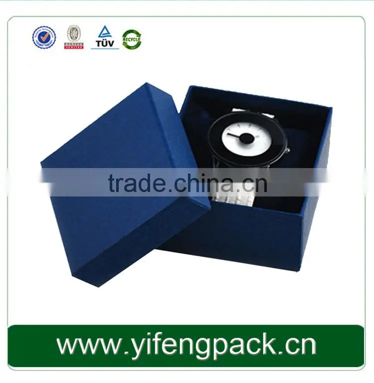 The blue square lattice paper watch box
