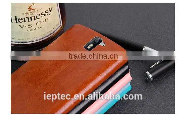 MOFi Original Phone Accessories Vintage PU Leather Flip Housing for OnePlus One, Celulares Back Cover Case for One Plus One