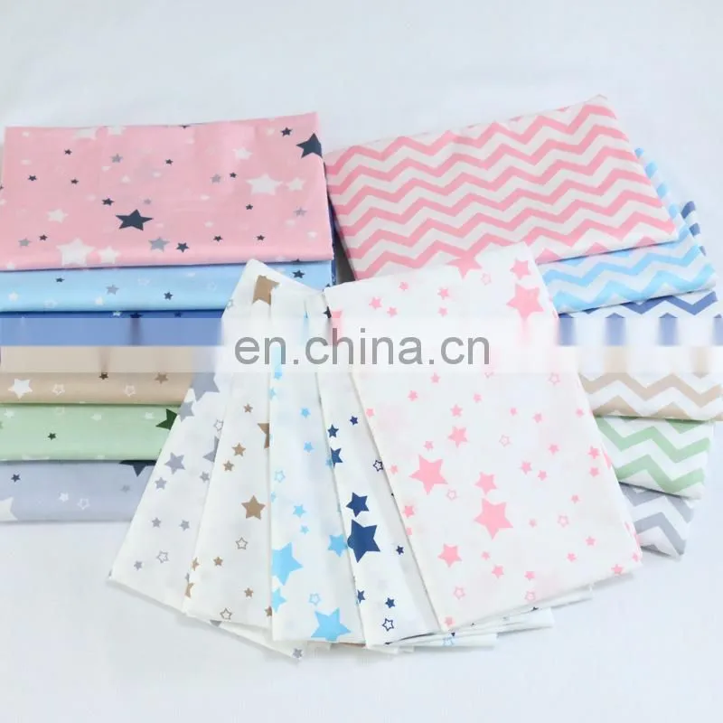 Children's cartoon star printed pure cotton baby wrapped in sleeping bag quilt cover sheet cotton twill fabric