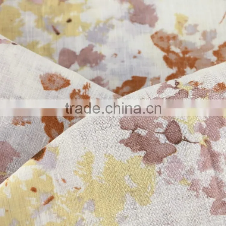 21*21 linen print fabric,fashion linen fabric for dress & blouse,100% linen fabric