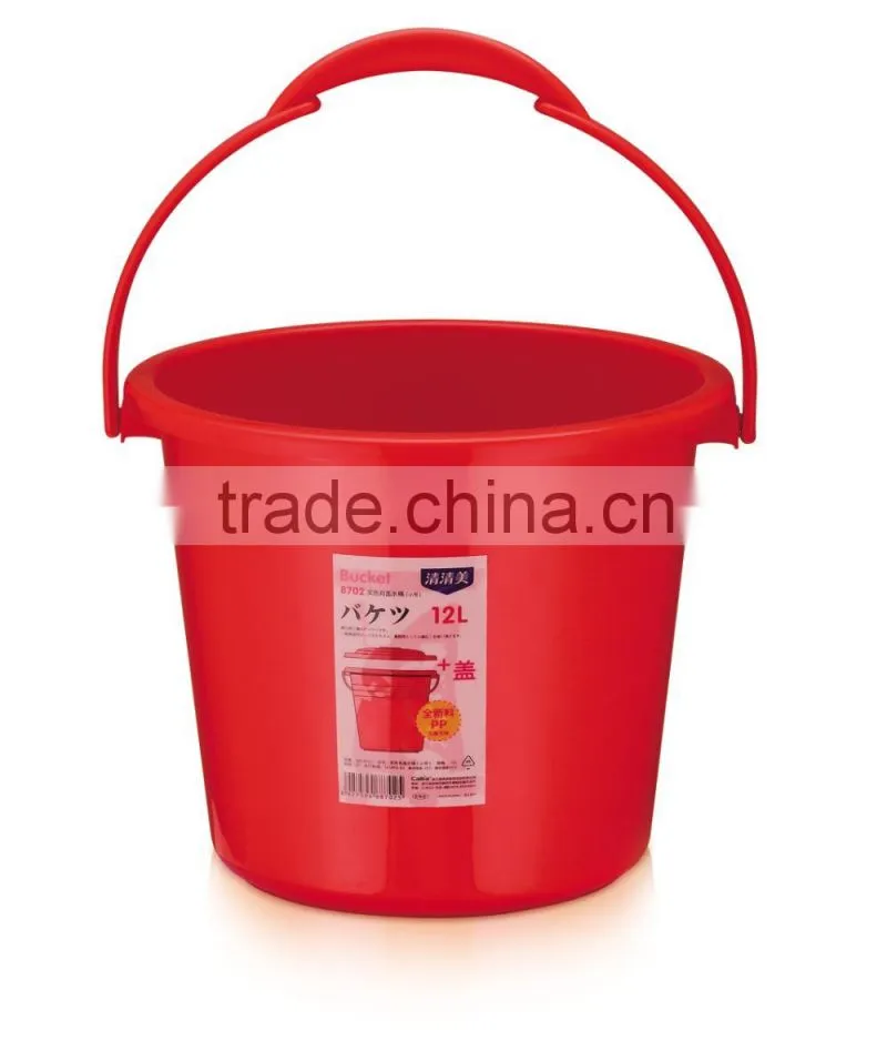 Round Plastic Large Bucket with Lid and Handle