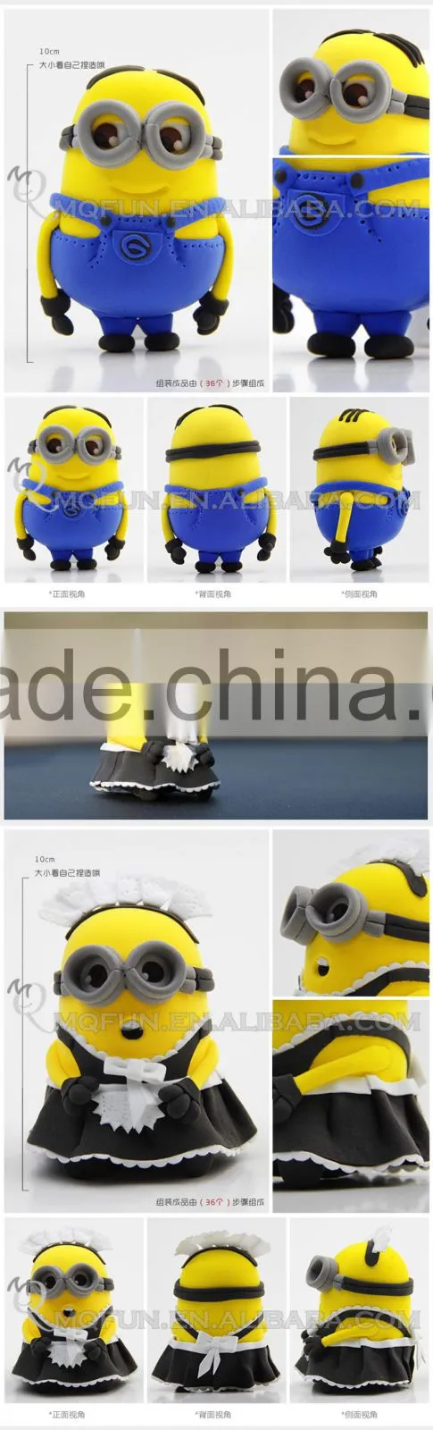 Mini Qute Bonnie kawaii Anime Despicable me Jorge DIY cartoon building block plasticine clay educational toy NO.BN9987-1