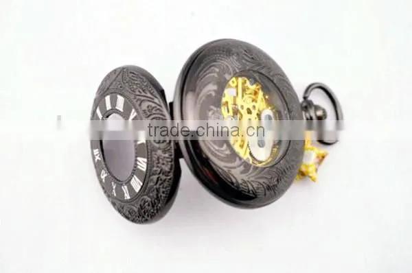 retro flip skeleton watch mechanical pocket watch china watch factory