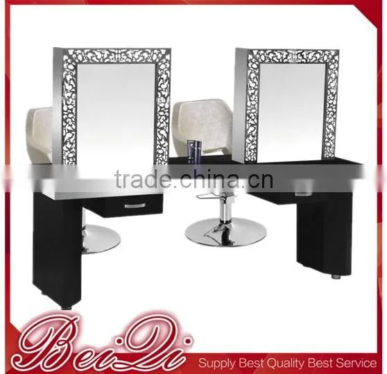 Modern hair salon equipment makeup & hair cutting salon mirror table european Style Salon Mirror