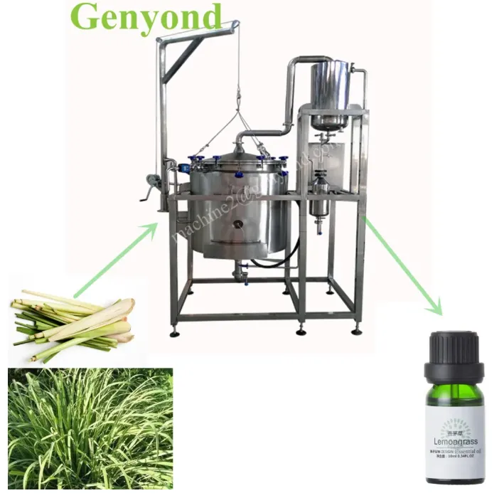 Factory Genyond 2000L Marigold Essential Oil Distiller Distillation Equipment Extractor Extracting Machine