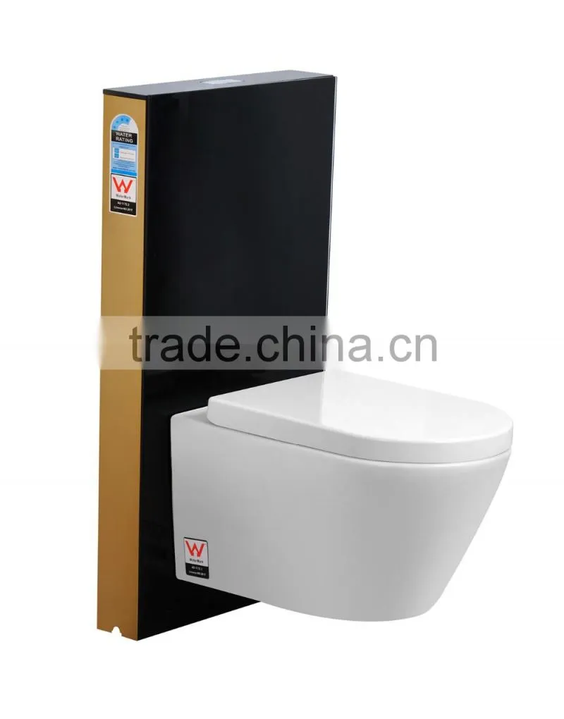 Wall hung Toilet P-trap 180mm Round WC Pan for Concealed Cistern or Console Flushing Cistern WATERMARK WC-6013
