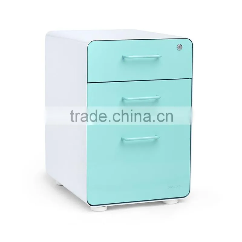 China top quality colorful office furniture small steel mobile file cabient