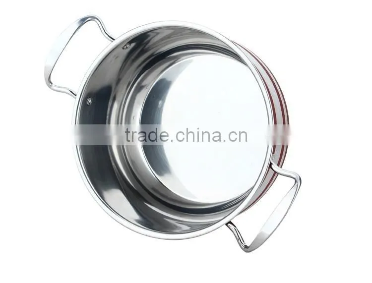Kitchen Accessories Stainless Steel capsule bottom Cookware Set / colored Cooking Pot / Stock Pot Set
