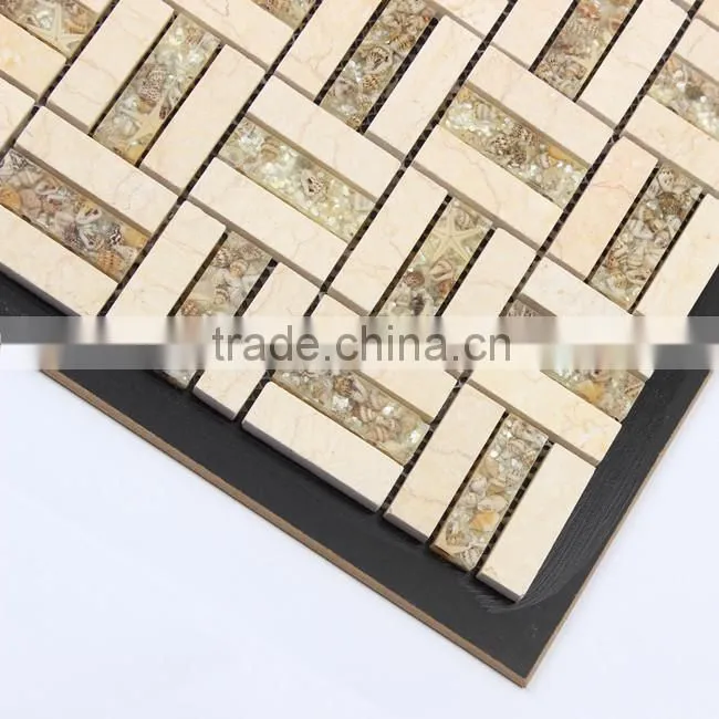 chinese rectangular Resin stone mosaic tile