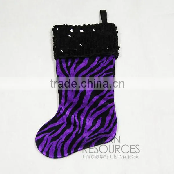 Polyester Christmas Stocking with Sequin