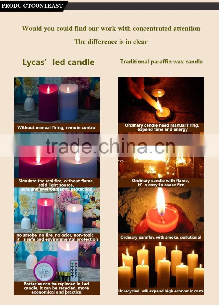 smart living flameless candles led wedding decorative