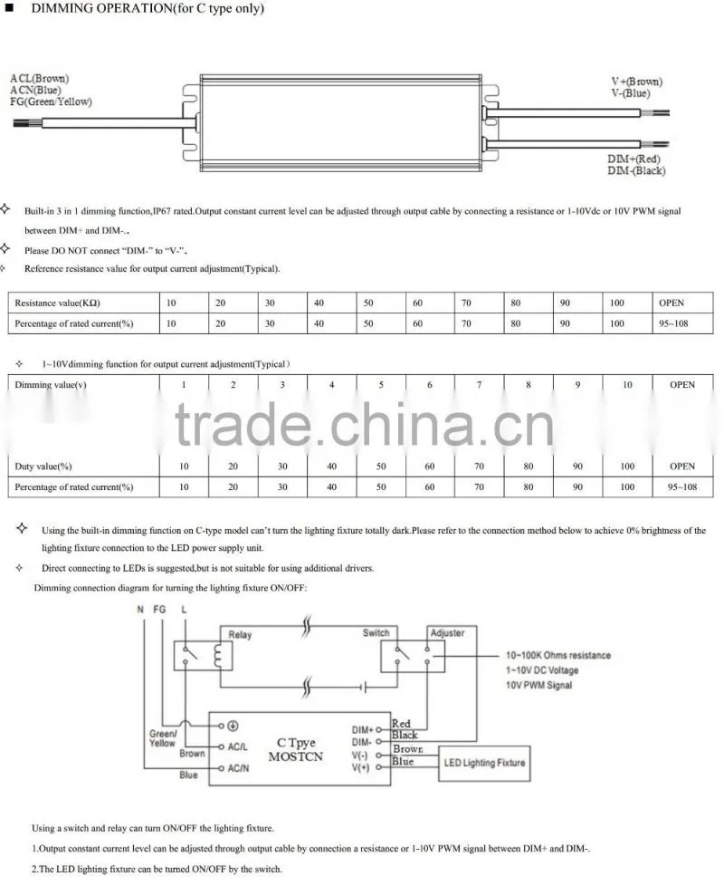 led power driver 48v/220w/90-305VAC
