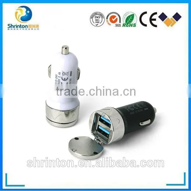 Electric Type and car charger,for mobile phone Use 5V 2.1a Dual usb car charger