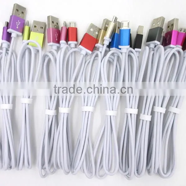 2016 Hot Micro USB Cable USB Data Cable USB Charger Cable With Metal Connector for iphone