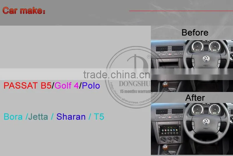 7" VW PASSAT B5 pure android 4.2.2 car DVD GPS with WIFI/3G
