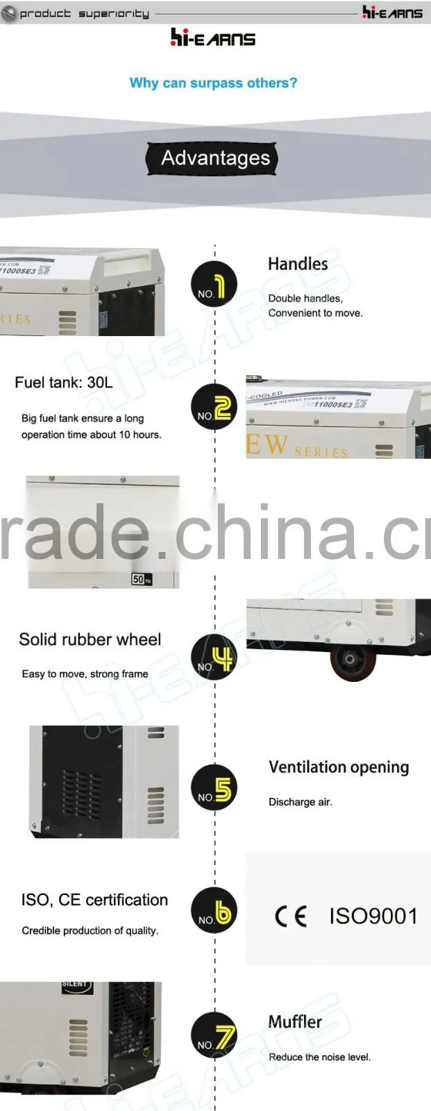 DG11000SE 8KVA diesel power air cooled single cylinder diesel generator