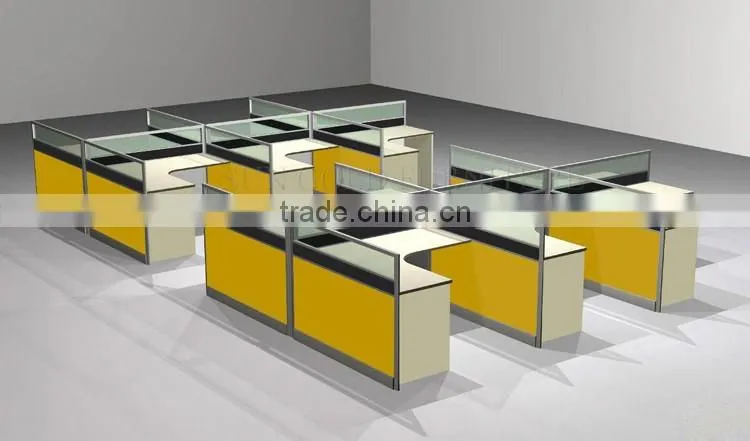 Modern Y shaped 6 person office workstation,call center partition (SZ-WSB326)