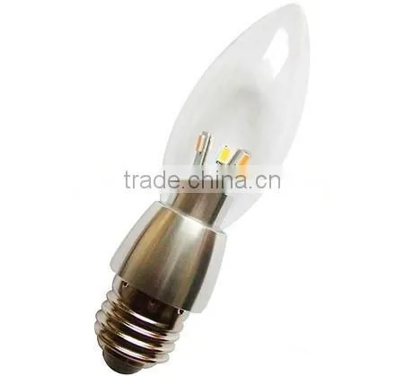 New type fashionable smd5630 e27 bulb led candle light with frosted/clear/milky cover
