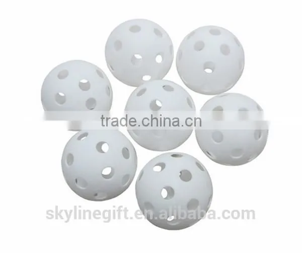 PP/PE/EVA plastic sports ball, wiffle sports ball with hole for promotional