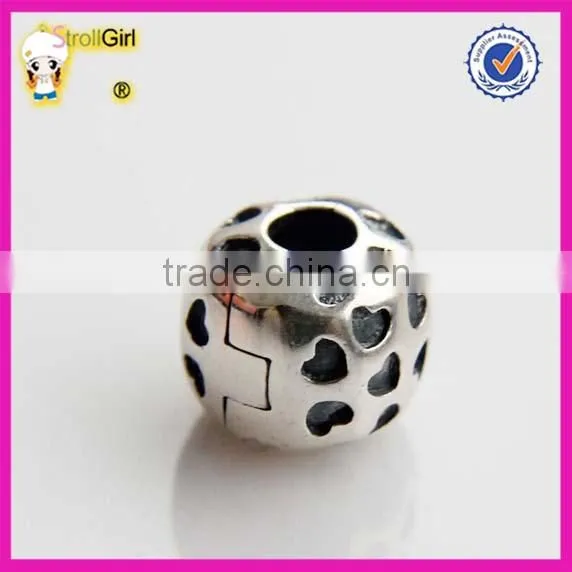 Lamp Work 925 sterling silver Clasp Beads Flower Charm beads
