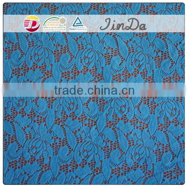 Various styles blue voile lace fabric for world market