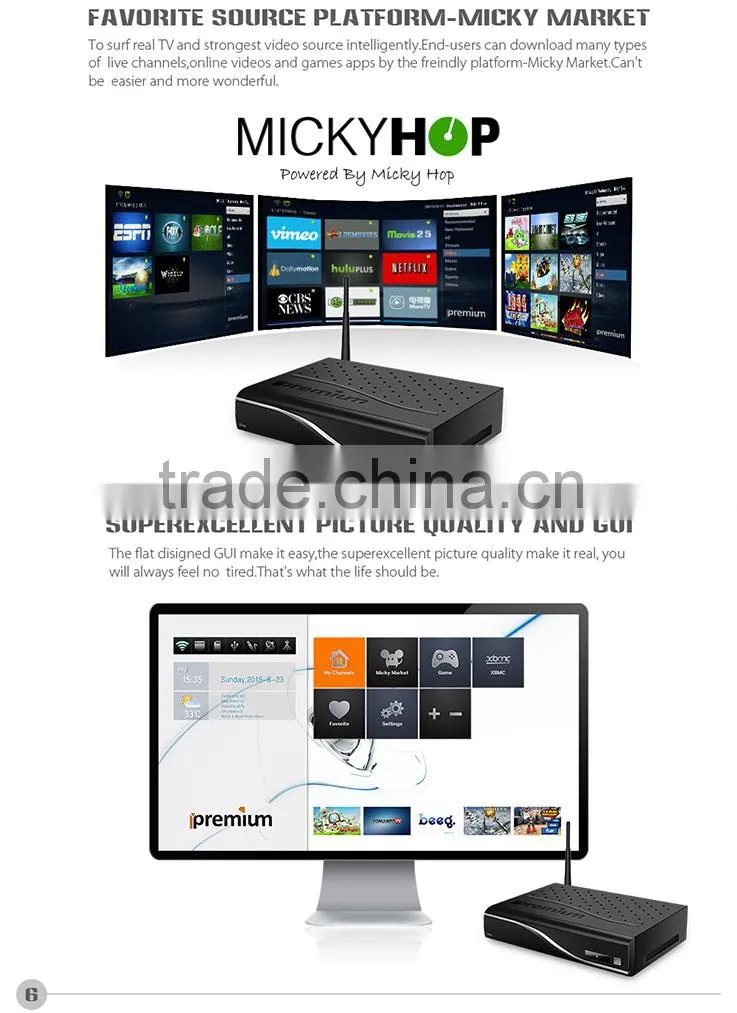 Arabic IPTV Box Ulive+ Quad Core 1GB 8GB with Kodi/Xbmc for Ulive plus