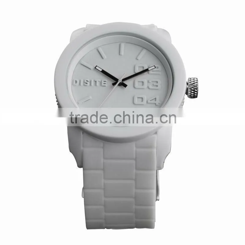 Top Band Wholesale Vogue Japan Movement Silicone Strap Sport Quartz Watch