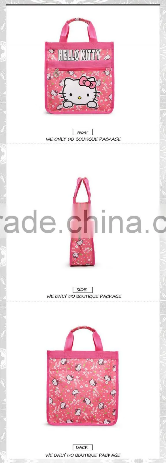 Kids school large two compartment tote bag