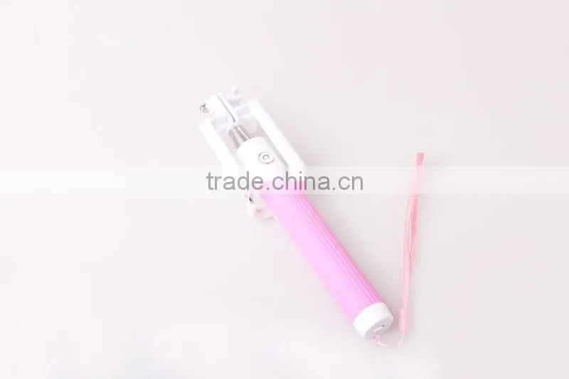 Beautiful super mini wholesale selfie stick monopod with 3.5mm jack cable