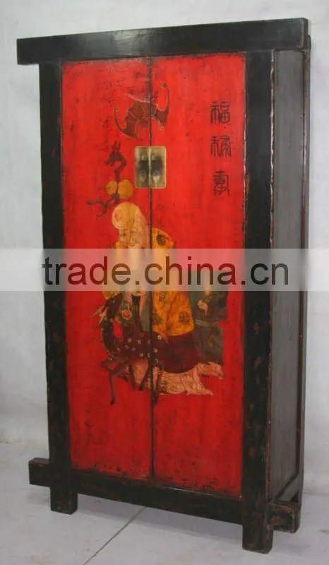chinese antique painted big cabinet