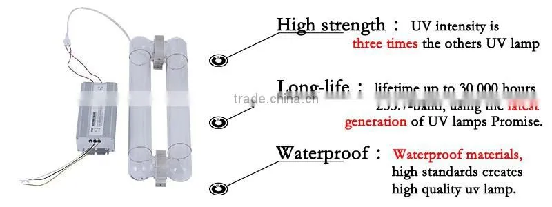 Swimming pool water treatment 300W 185nm 254nm High frequency uv lamp