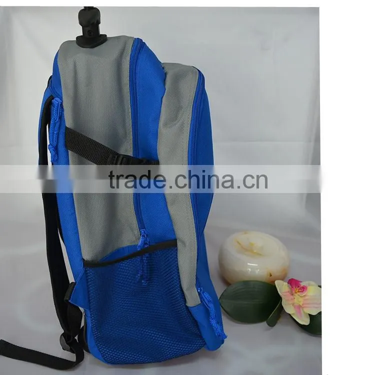 Hidden trolley laptop backpack or singel pull rod travel backpack