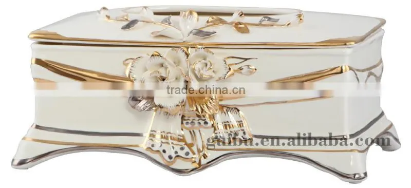Glass Mosaic shell wood tissue box for decoration