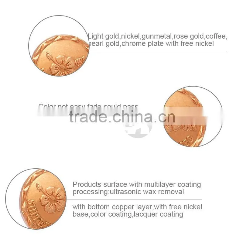 High Grade Copper Custom Made Clothing Button