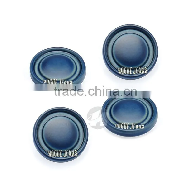 Fashion Decorative Blue Four Parts Press Metal Snap Button for coat