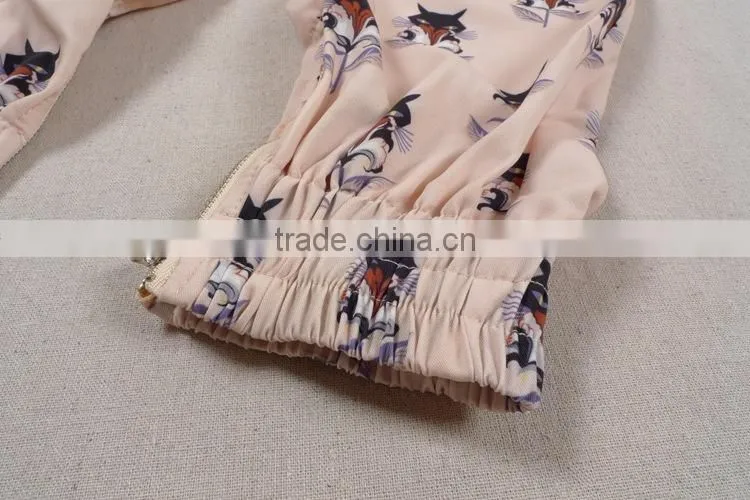2014 Little fox print pants harlan wide-legged joker casual harem pants