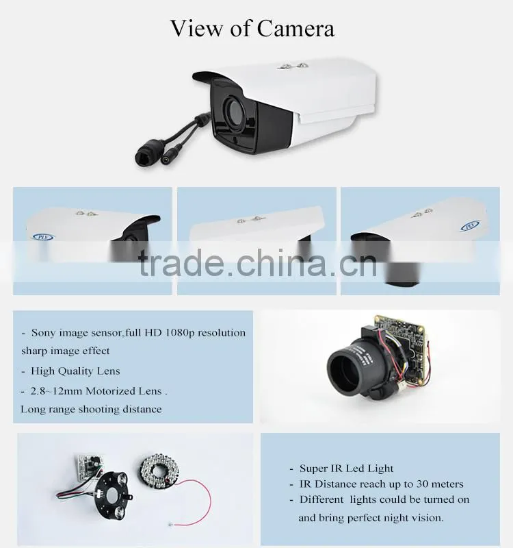 Newest 1080p real time varifocal lens camera poe 1080p outdoor camera night vision motion detection