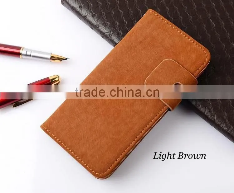 Soft feel classic squirrel grain flip leather cover case for xiaomi 5