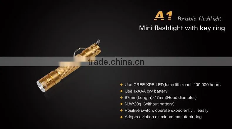 Supfire 20g gift mini keyring led torch