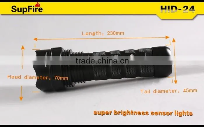 Supfire 24w HID flashlight use specially with high-grade suitcase