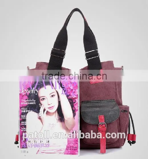Top quality best new canvas leather bag