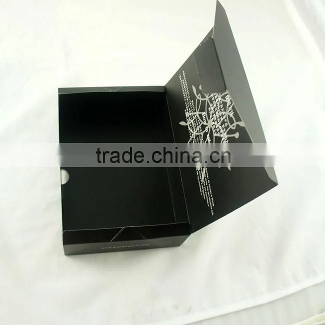 High quality black folded box