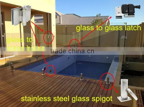 spring loaded glass hinge